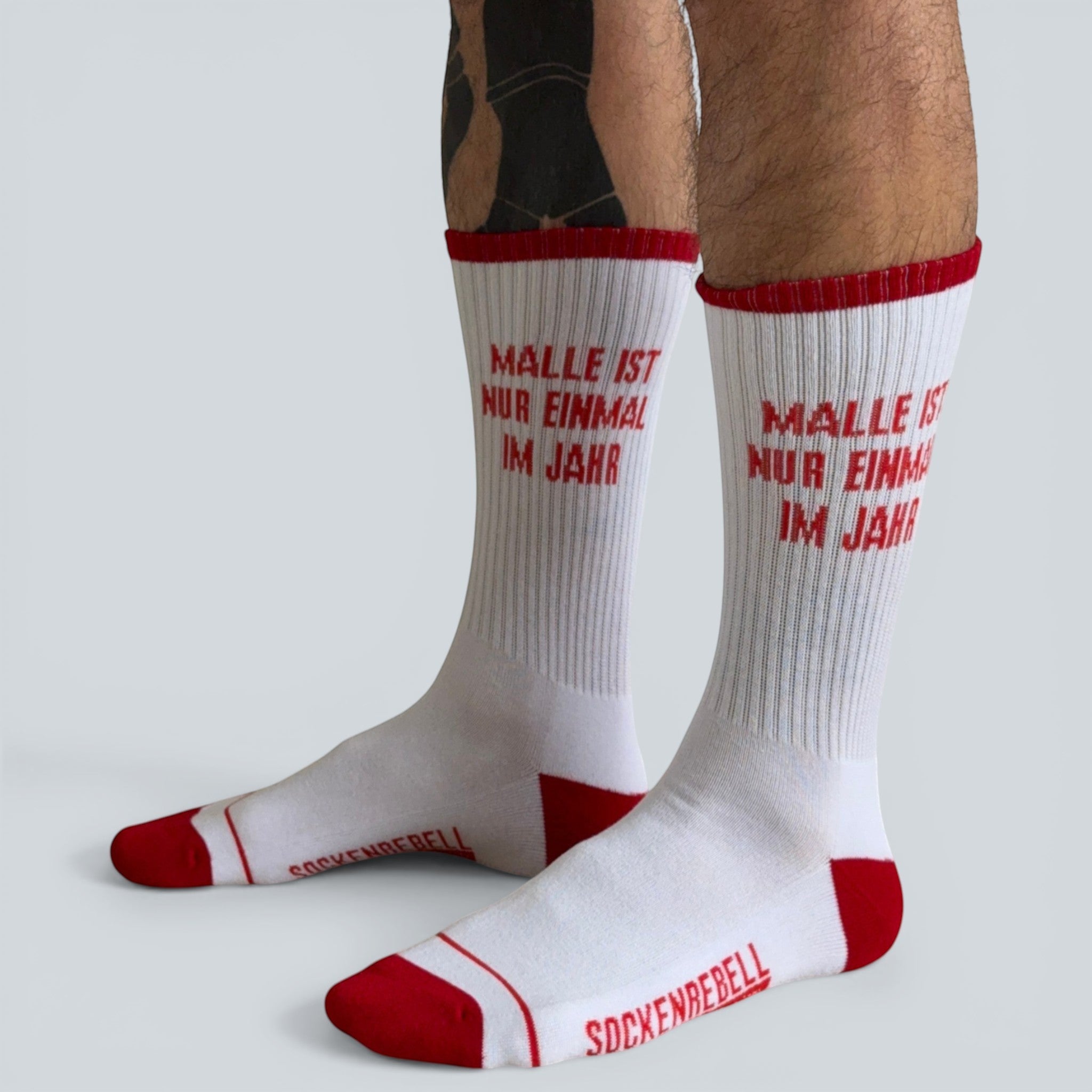 Malle Socken Rot-Weiß für die Mannschaftsfahrt nach Mallorca
