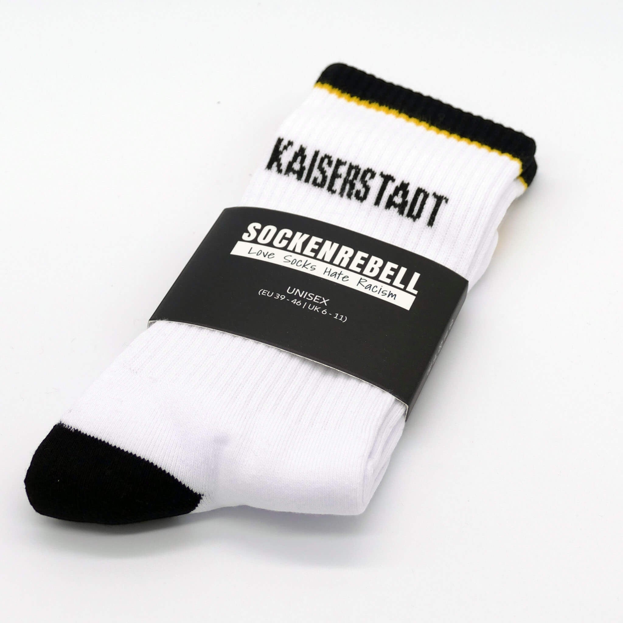 Kaiserstadt – Lokalpatriot-Socken Schwarz-Gelb